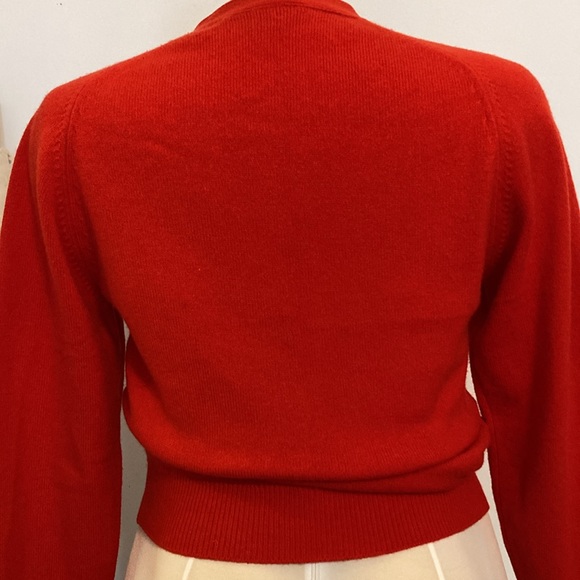 - gorgeous Pringle Cardinal Red Cashmere Cardigan M - Picture 3 of 7